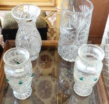 SIX PIECES OF CRYSTAL