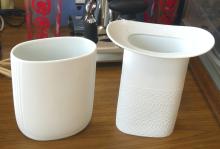 THREE MCM GERMAN PORCELAIN VASES