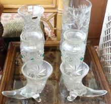SIX PIECES OF CRYSTAL