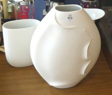 THREE MCM GERMAN PORCELAIN VASES