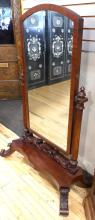VICTORIAN MAHOGANY CHEVAL MIRROR