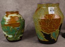 FOUR GOUDA POTTERY VASES