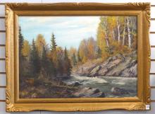 FRAMED MATTHEW KOUSAL OIL PAINTING