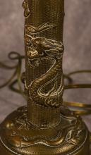 PAIR OF ASIAN "LAMP POST" TABLE LAMPS
