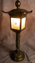 PAIR OF ASIAN "LAMP POST" TABLE LAMPS