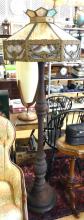 VICTORIAN SLAG-GLASS FLOOR LAMP