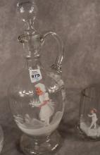 THREE PIECES OF MARY GREGORY GLASS
