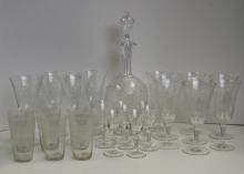 CRYSTAL DECANTER AND GLASSES