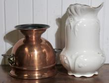 COPPER PLANTER AND PITCHER