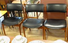 SET OF THREE TEAK SIDE CHAIRS