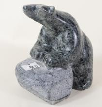 INUIT SOAPSTONE "BEAR" CARVING