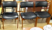 SET OF THREE TEAK SIDE CHAIRS