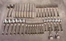 CHRISTOFLE "MARLY" SILVER PLATE FLATWARE