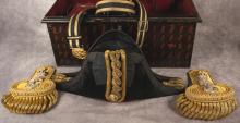 ROYAL NAVY BICORN HAT AND EPAULETTES