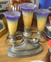 LAMP, COOKIE JAR AND VASE