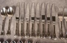 CHRISTOFLE "MARLY" SILVER PLATE FLATWARE