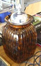 LAMP, COOKIE JAR AND VASE