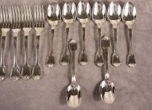 CHRISTOFLE "MARLY" SILVER PLATE FLATWARE