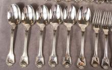 CHRISTOFLE "MARLY" SILVER PLATE FLATWARE