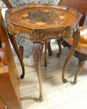 INLAID COFFEE AND LAMP TABLE SET