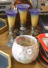 LAMP, COOKIE JAR AND VASE