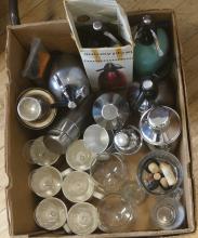BOX LOT OF RETRO BARWARE