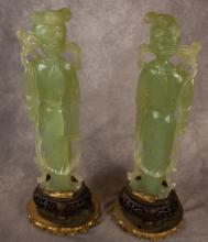 PAIR OF IMPRESSIVE CHINESE JADE CARVINGS