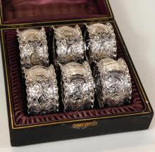 SET OF SCOTTISH STERLING NAPKIN RINGS