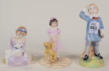 THREE ROYAL DOULTON "NURSERY RHYME" FIGURINES