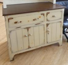 PAINTED HUTCH CABINET