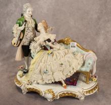 GERMAN PORCELAIN FIGURE GROUP