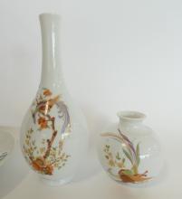 TWO KAISER VASES AND ROSENTHAL PLATE