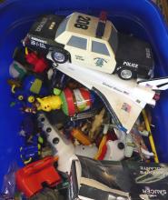 LARGE BIN OF RETRO TOYS