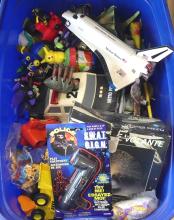 LARGE BIN OF RETRO TOYS