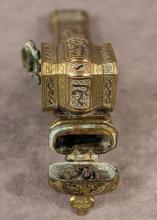 MIDDLE EASTERN BRASS INKWELL QALAMDAN