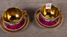 NAPOLEON AND JOSEPHINE CUPS AND SAUCERS