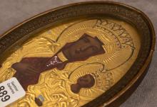 OVAL FRAMED RUSSIAN ICON