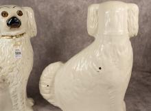 PAIR OF LARGE STAFFORDSHIRE DOGS