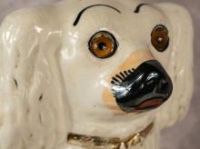 PAIR OF LARGE STAFFORDSHIRE DOGS