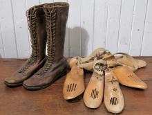 ANTIQUE BOOTS AND STRETCHERS