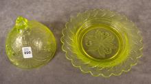 VASELINE GLASS BUTTER DISH