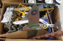 TWO BOX LOTS OF ASSEMBLED MODELS