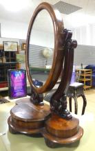 VICTORIAN ROSEWOOD DRESSER TOP MIRROR