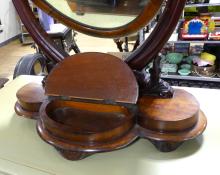 VICTORIAN ROSEWOOD DRESSER TOP MIRROR