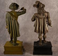 DON JUAN AND DON CESAR SPELTER SCULPTURES