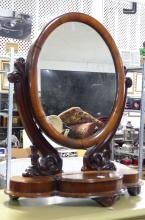 VICTORIAN ROSEWOOD DRESSER TOP MIRROR