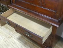 VICTORIAN SECRETARY BOOKCASE CABINET