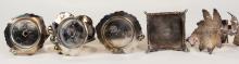 FIVE FIGURAL NAPKIN RINGS