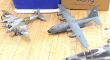 BOX AND BIN OF LARGE MODELS