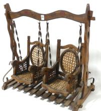 ANTIQUE FOLK ART DOLL SWING